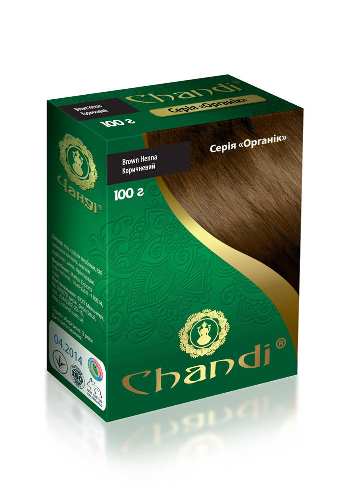 

Фарба для волосся Chandi.Серія Органік. Коричневий, 100г