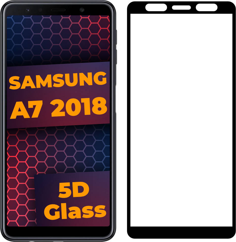 

5D стекло Samsung Galaxy A7 2018 A750 (Защитное Full Glue) (Самсунг А7 18 А750), Черный