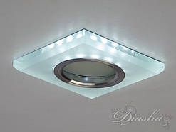 Матовий квадратний точковий світильник 6017GS