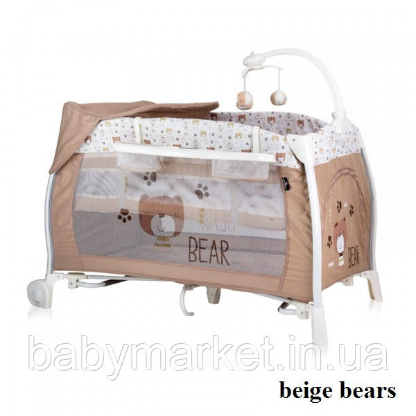 Манеж Lorelli I`LOUNGE 2L ROCKER (beige bears)