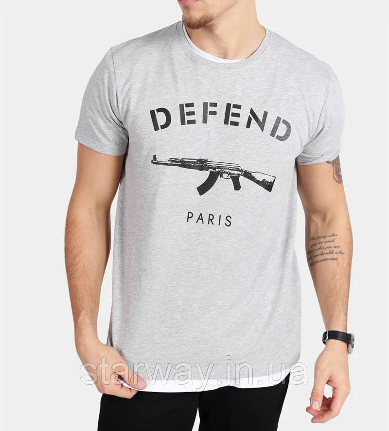 Футболка defend paris | black logo