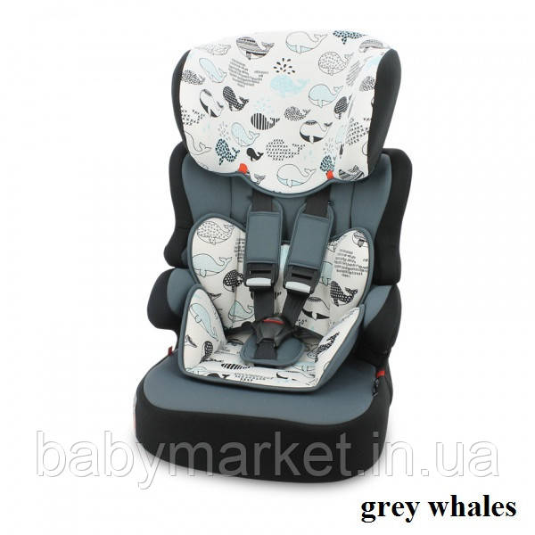 Автокрісло Lorelli X-DRIVE+ (9-36кг) (grey whales)