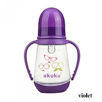 Пляшечка з ручками 125 мл. Akuku A0008 violet