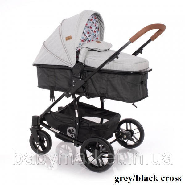 Коляска-трансформер Lorelli S-500 SET з автокріслом (grey/black cross)