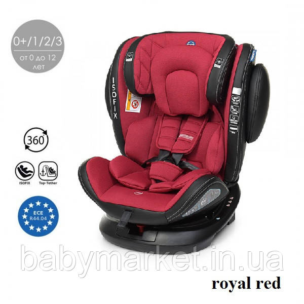 Автокрісло El Camino (0-36кг) ME 1045 EVOLUTION 360 ISOFIX (royal red)