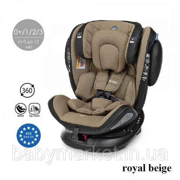 Автокрісло El Camino (0-36кг) ME 1045 EVOLUTION 360 ISOFIX (Royal Beige)