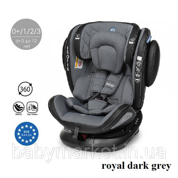 Автокрісло El Camino (0-36кг) ME 1045 EVOLUTION 360 ISOFIX (Royal Dark Grey)