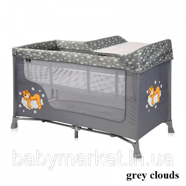 Манеж Lorelli SR 2L (grey clouds)