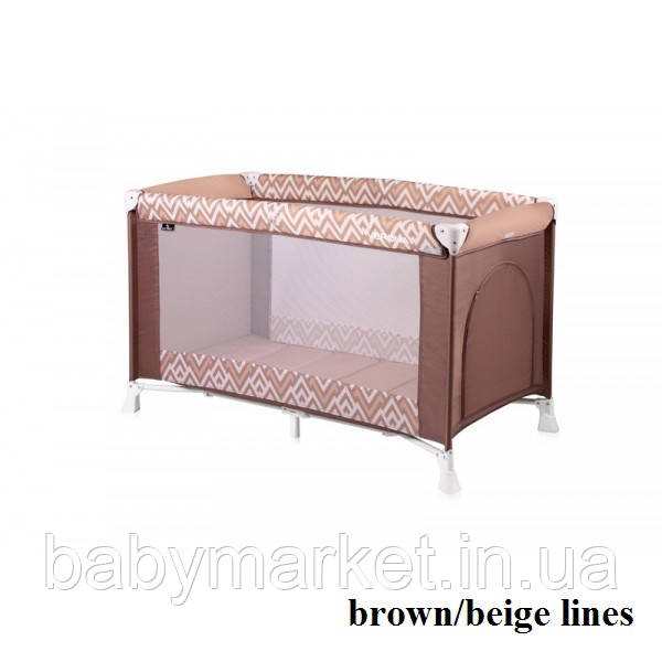 Манеж Lorelli VERONA 1L (brown/beige lines)