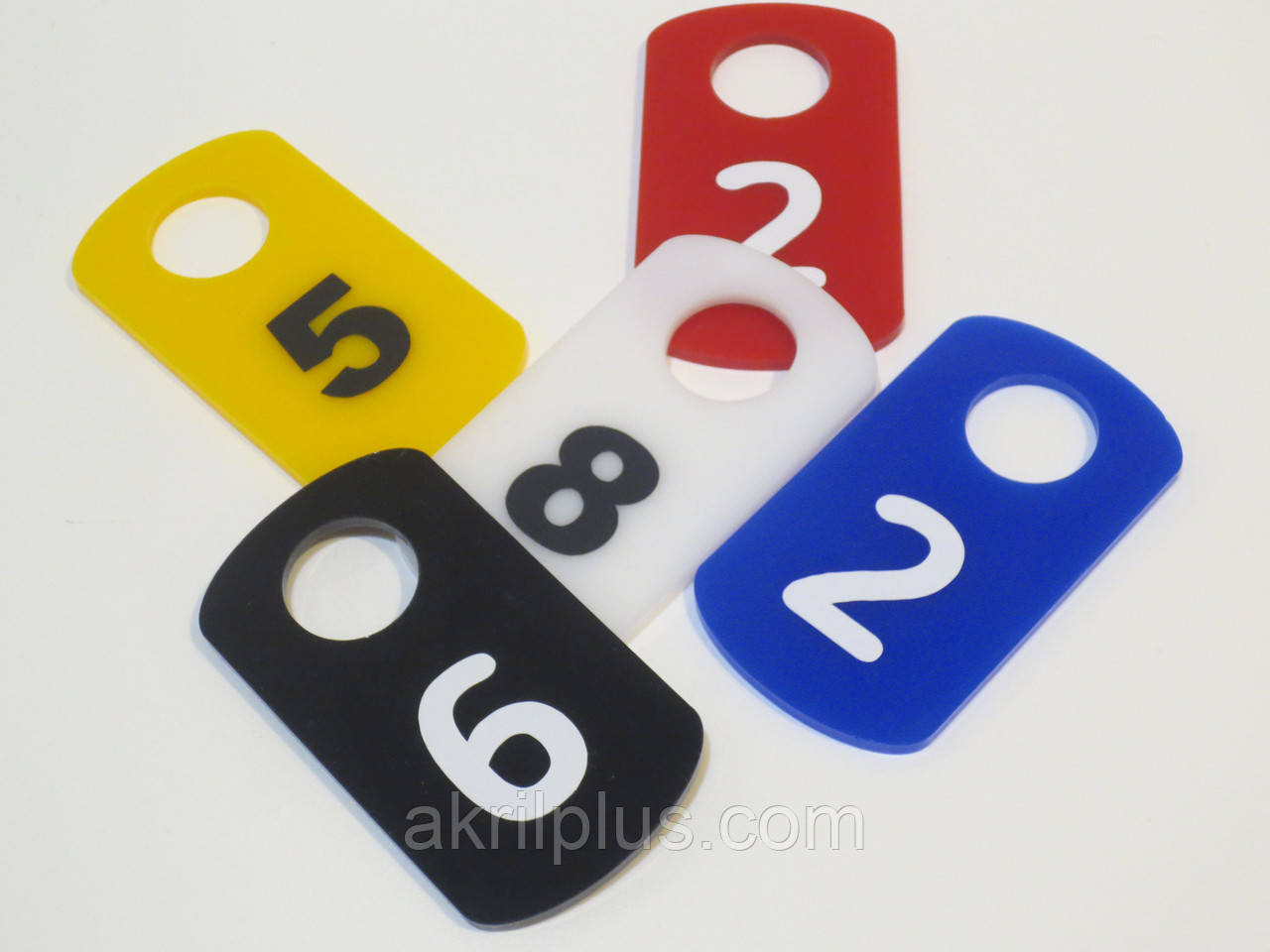 Номерки універсальні 40*70 мм у гардероб, для ключів