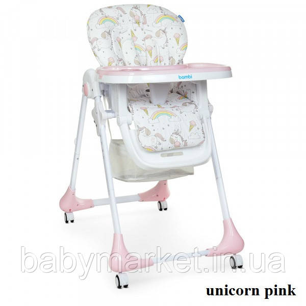 Стілець для годування Bambi M 3233 (unicorn pink)