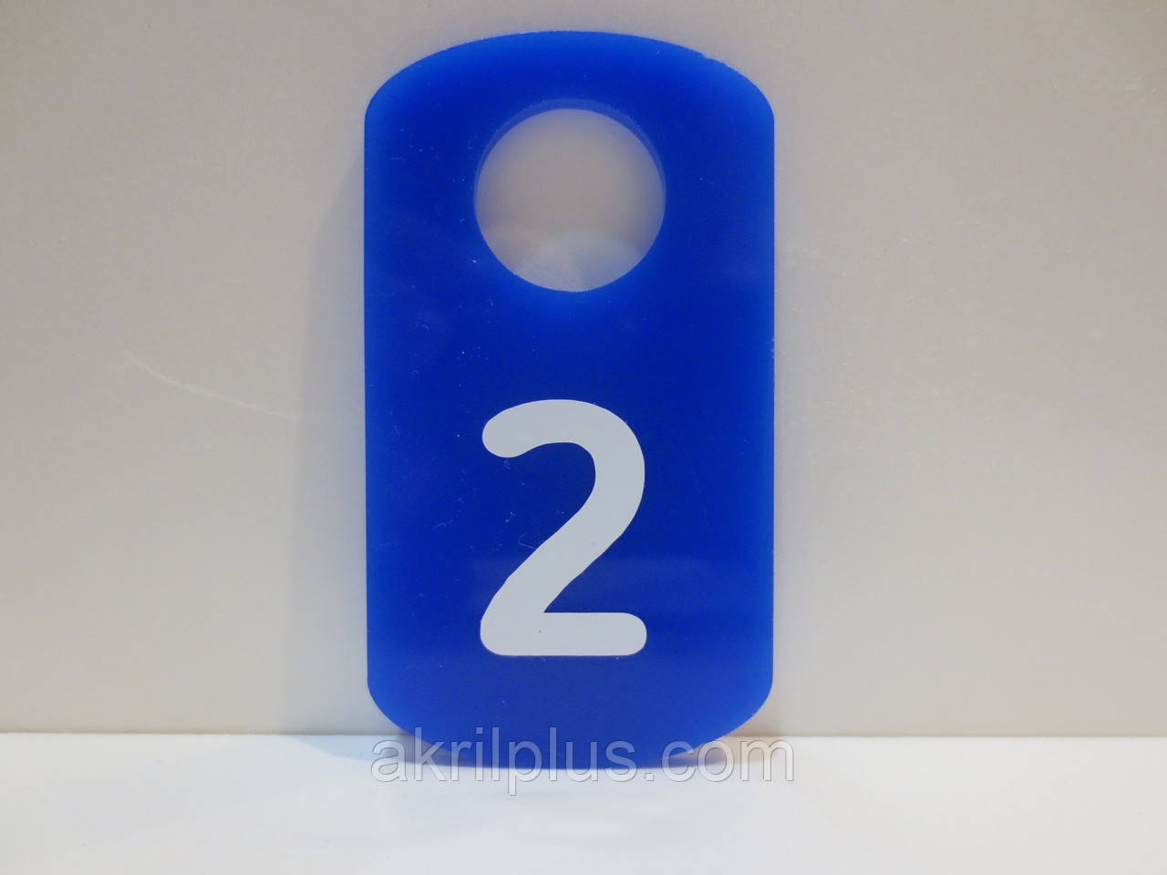 Номерки синие 40*70 мм в гардероб, для ключей - фото 1 - id-p1285340012
