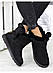Чоботи жіночі зимові уггі з натуральної замші пудра чорні, чоботи жіночі шкіряні дутики, фото 8