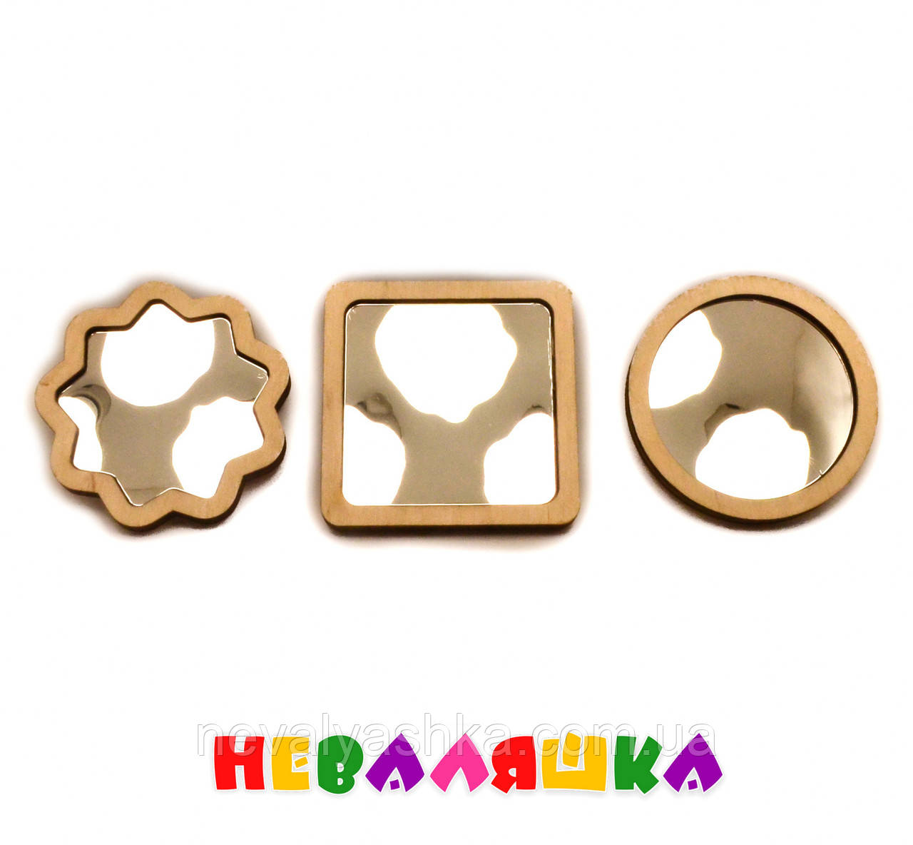 Заготівля для Бизиборда 1шт Полістірол в Рамці 6 см (3 види) Маленьке Дзеркальце Дзеркало для бізіборда, фото 1