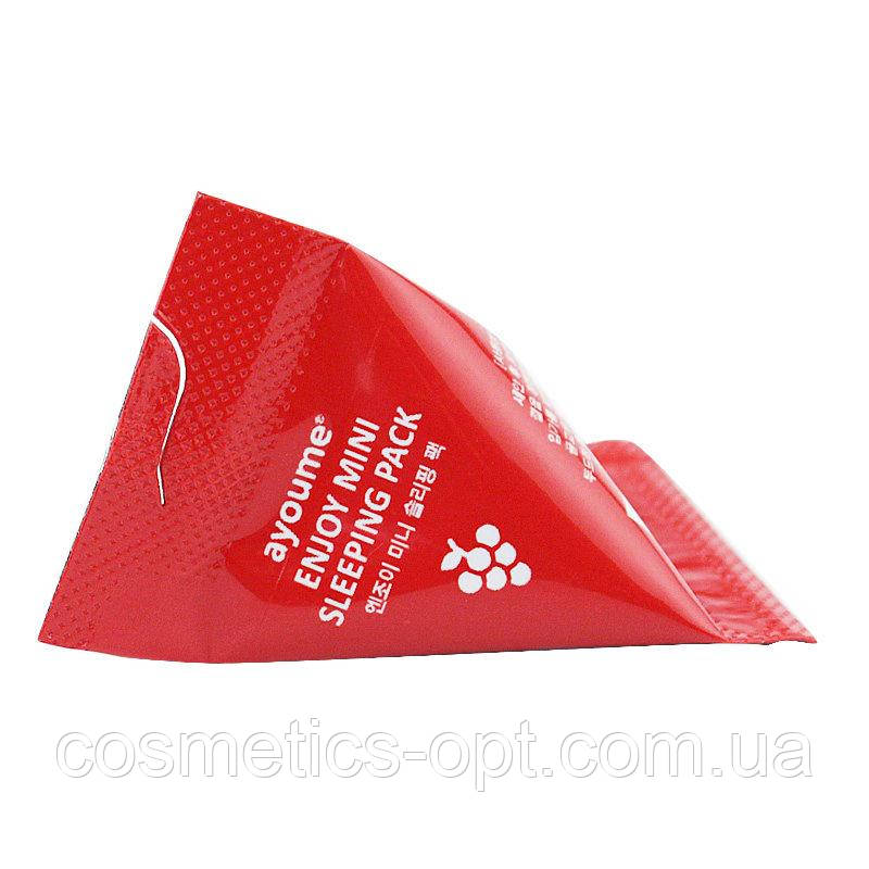 Ночная маска с красным вином для возрастной тусклой кожи Ayoume Enjoy Mini Sleeping Pack, 3 g