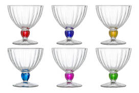 Набір скляних креманок Luminarc (Люмінарк) Quadro Rainbow 300 мл х 6 шт (N3056)