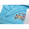 Халат дитячий Lotus - Car 3-4 роки бірюзовий зріст 98-104 см, фото 3