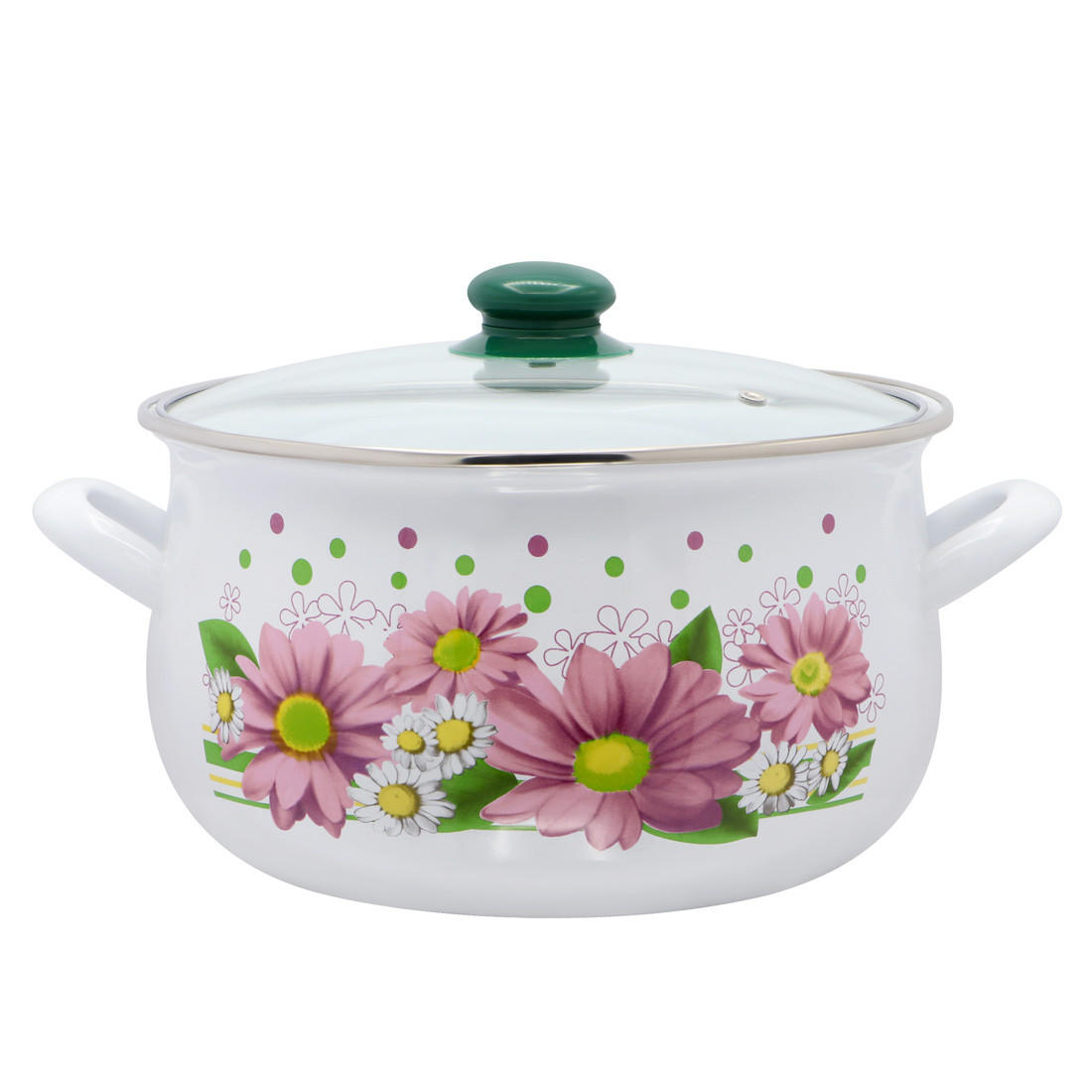 Каструля емальована 5,7 л "Хризантема" 2400