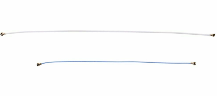 Коаксіальний кабель для Samsung A105F Galaxy A10 2019, комплект, 2 шт., білий 145.5 mm + блакитний 108.2mm