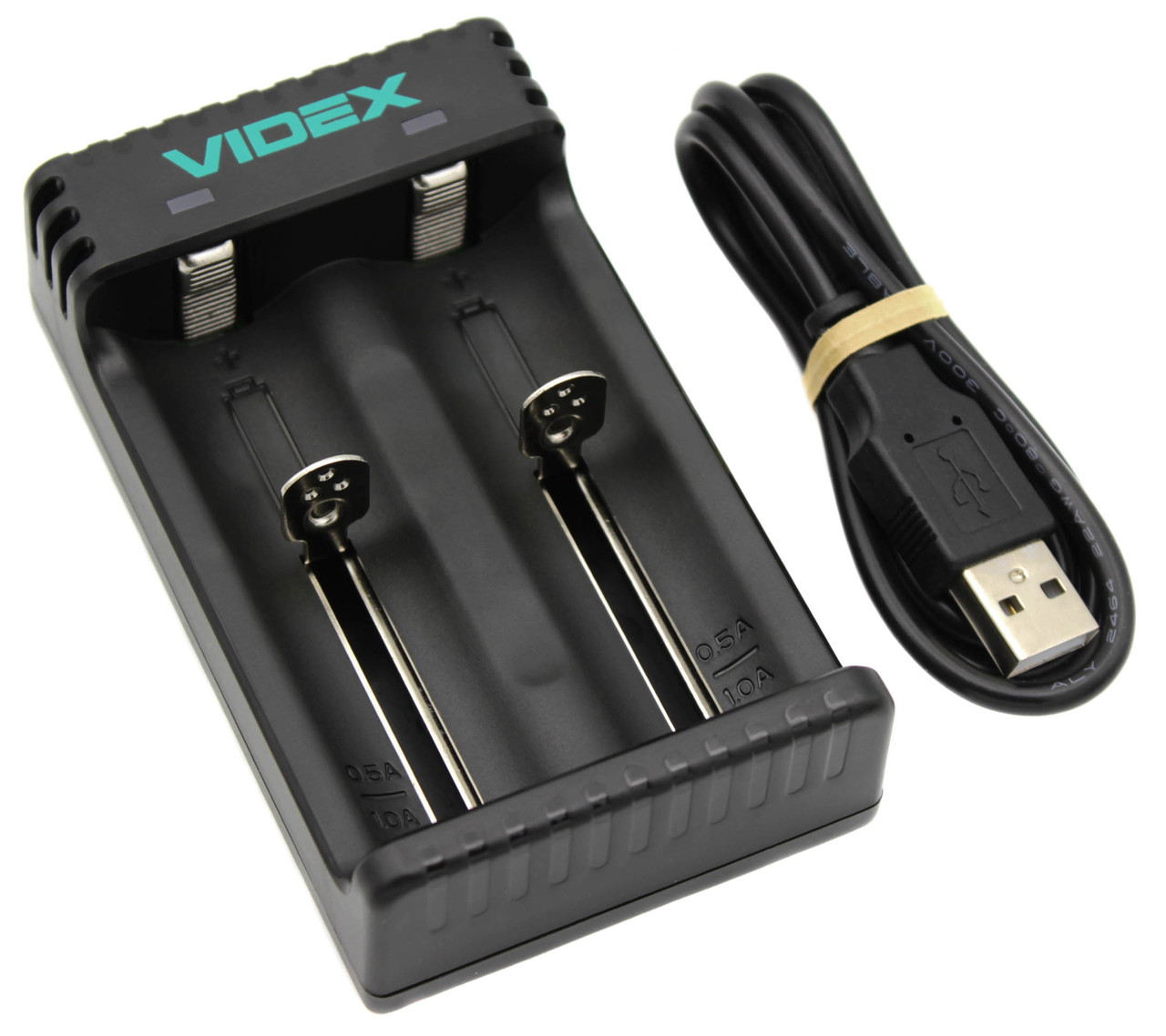 Зарядний пристрій 2x18650 та ін / від USB / Videx L200