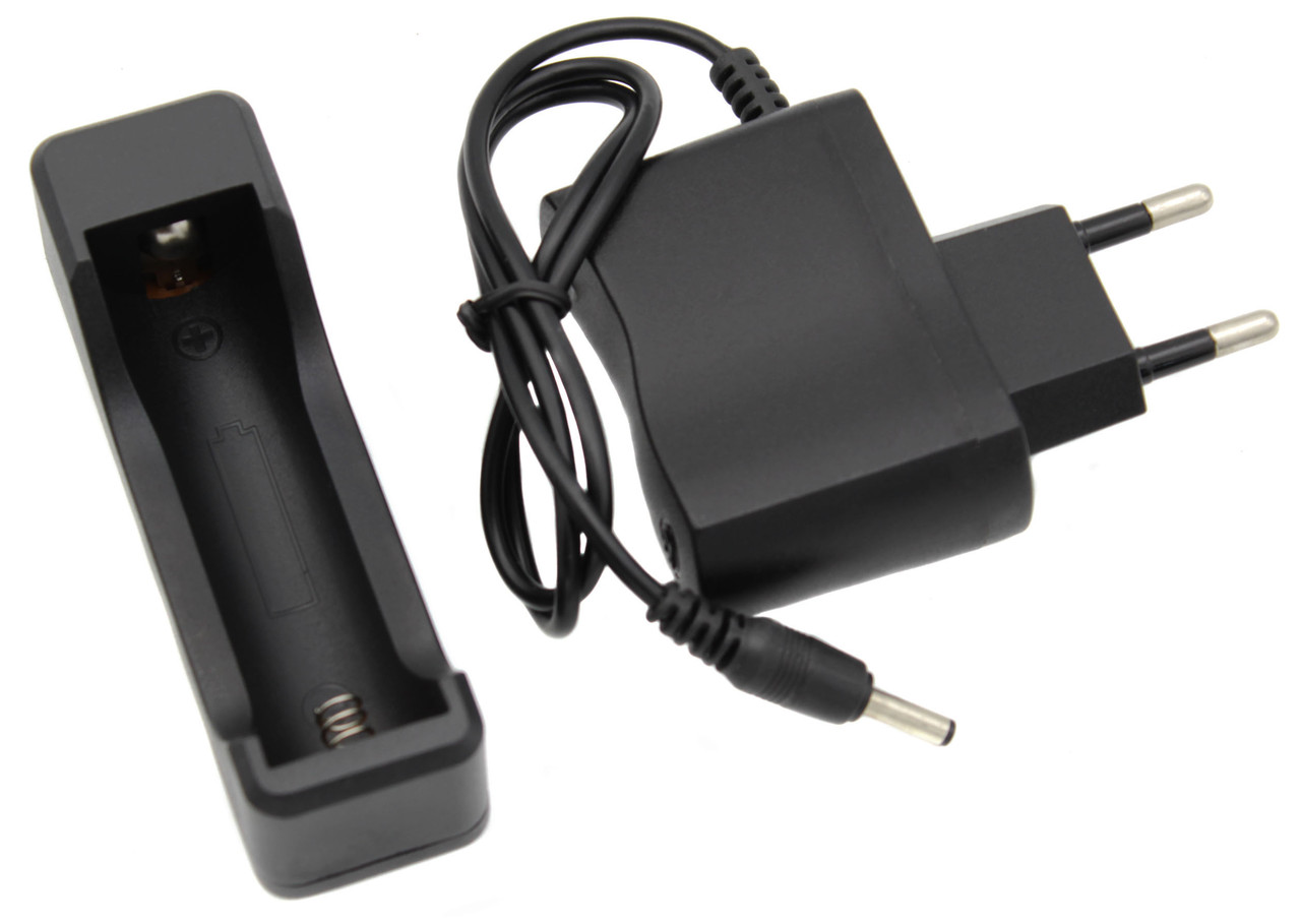 Зарядний пристрій для акумуляторів 1x18650 / з блоком живлення / Li-ion Charger HD-8007