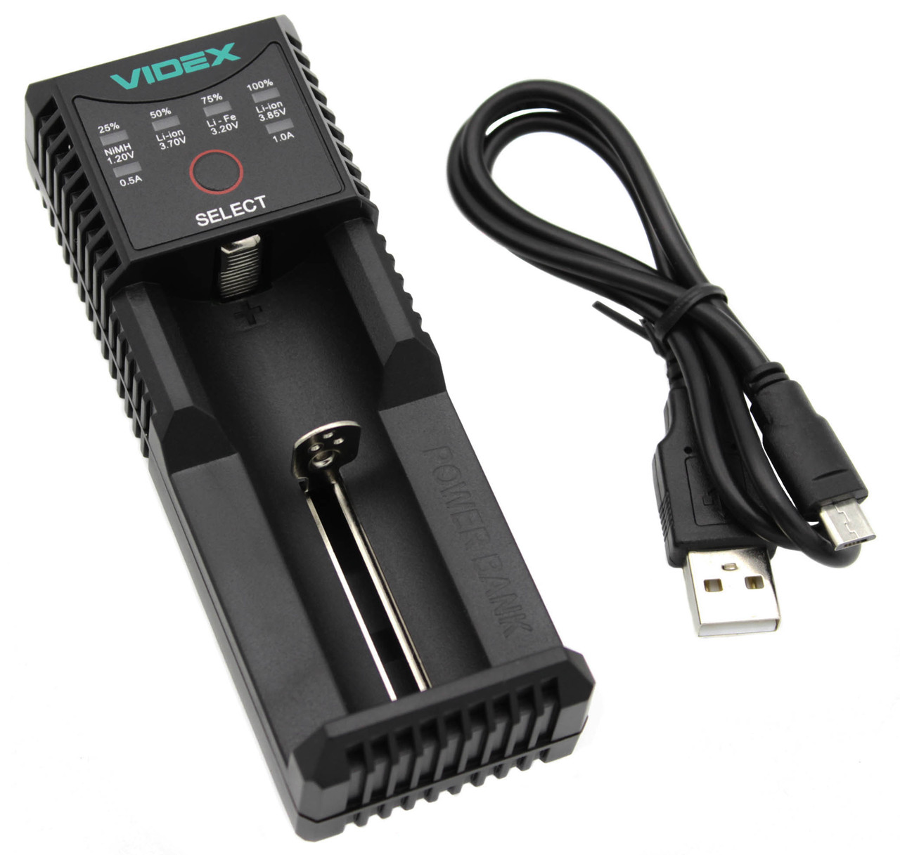 Зарядний пристрій 1x18650 та ін / від USB / Videx U100