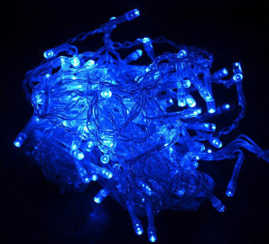 Гірлянда Діод 300 LED RD-9033 Провід — Білий, Колір ламп — Синій 183762