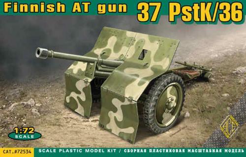 Пластикова модель 1/72 Фінська гармата ACE 72534 Finnish AT gun 37 PstK/36, фото 1