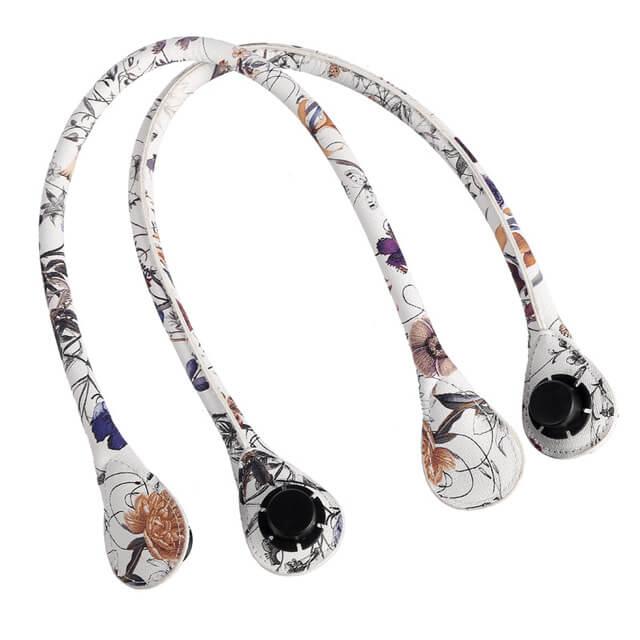 Ручки ПВХ 60 см для сумки-конструктор, квіти білі, фото 1