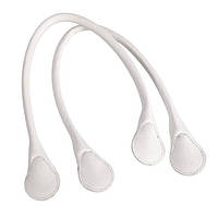 Ручки з еко шкіри 60 см для сумки-конструктор, білі