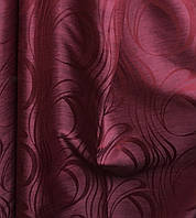 Портьерная ткань для штор Жаккард бордового цвета