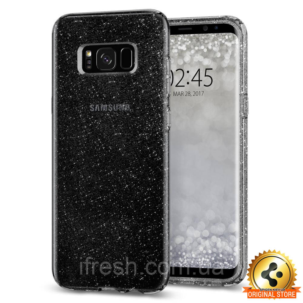 Чохол Spigen для Samsung S8 Liquid Crystal Glitter, Space Quartz, фото 1