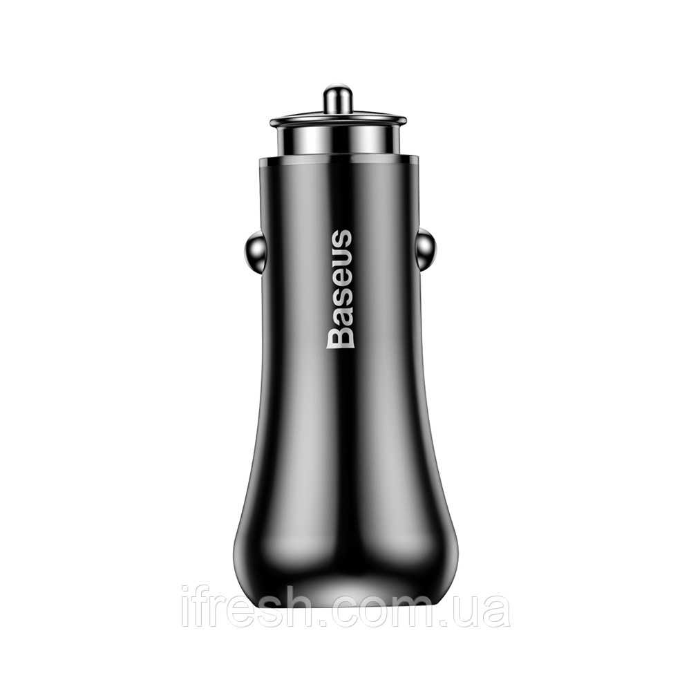 АЗУ Baseus Gentry Dual-U Quick Charge 2.4A, Black (CCALL-GC01), фото 1