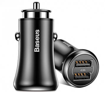 АЗУ Baseus Gentleman 4.8A Dual-USB, Black (CCALL-GB01)
