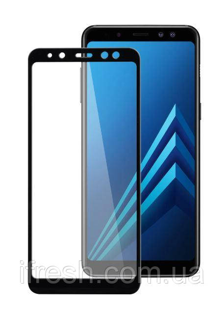 Захисне скло Lion для Samsung Galaxy A8 Plus (A730) 3D Perfect Protection Full Glue, Black, фото 1