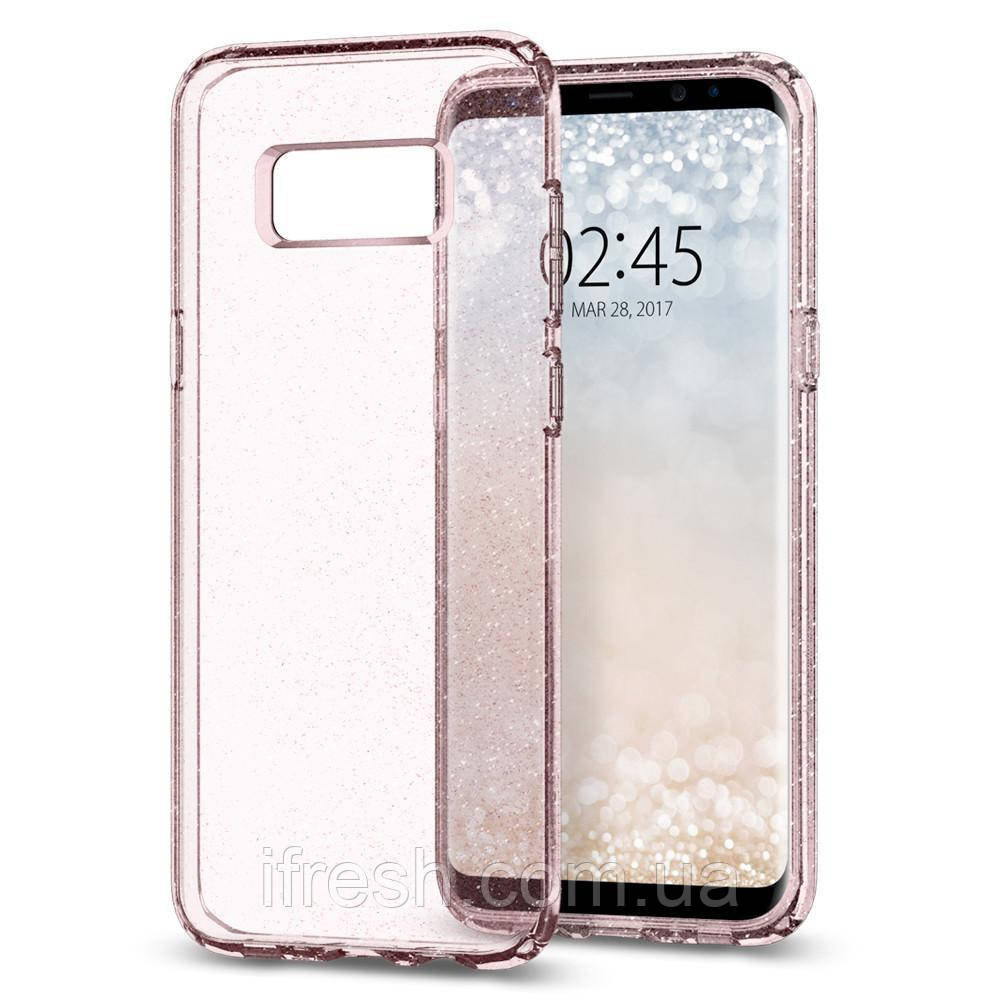 Чохол Spigen для Samsung S8 Liquid Crystal Glitter, Rose Quartz, фото 1