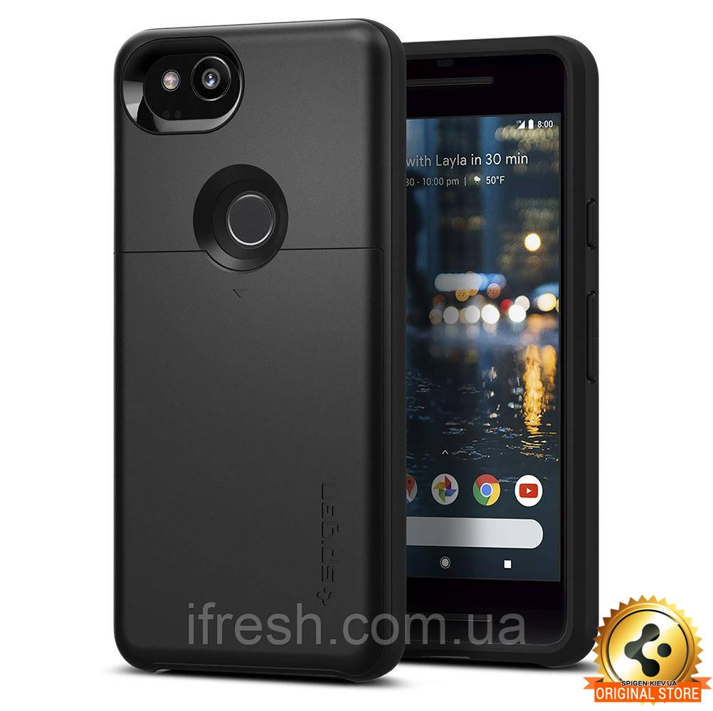 Чохол Spigen для Google Pixel 2 Slim Armor CS, Black