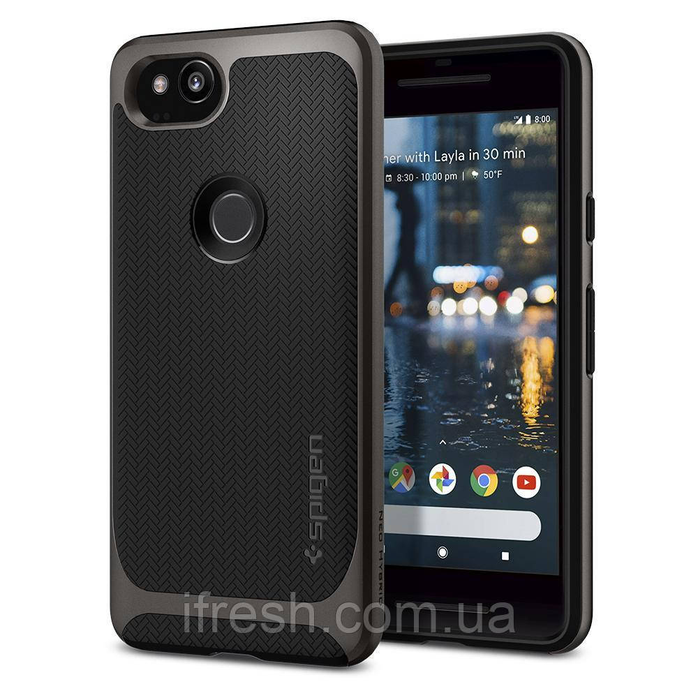 Чохол Spigen для Google Pixel 2 — Neo Hybrid, Gunmetal (F16CS22273)