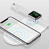Бездротовий зарядний пристрій Baseus Smart 2in1 Llightning, White (WX2IN1-B02), фото 3