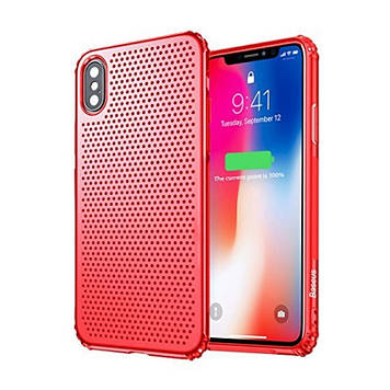 Чехол Baseus для Apple iPhone X Small hole Case, Red (WIAPIPHX-DD09)