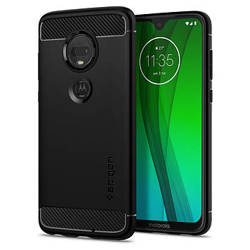 Чохол Spigen для Moto G7 Plus / G7 Rugged Armor, Black (M25CS25947)