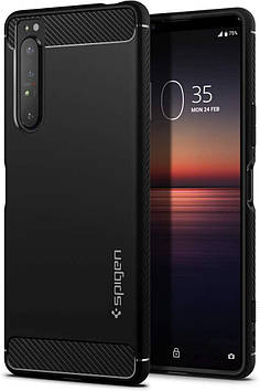 Чохол Spigen для Sony Xperia 1 II — Rugged Armor, Matte Black (ACS01149)