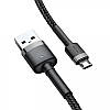 Кабель USB Baseus Cafule MicroUSB 1.5A 2m, Gray+Black (CAMKLF-CG1), фото 3