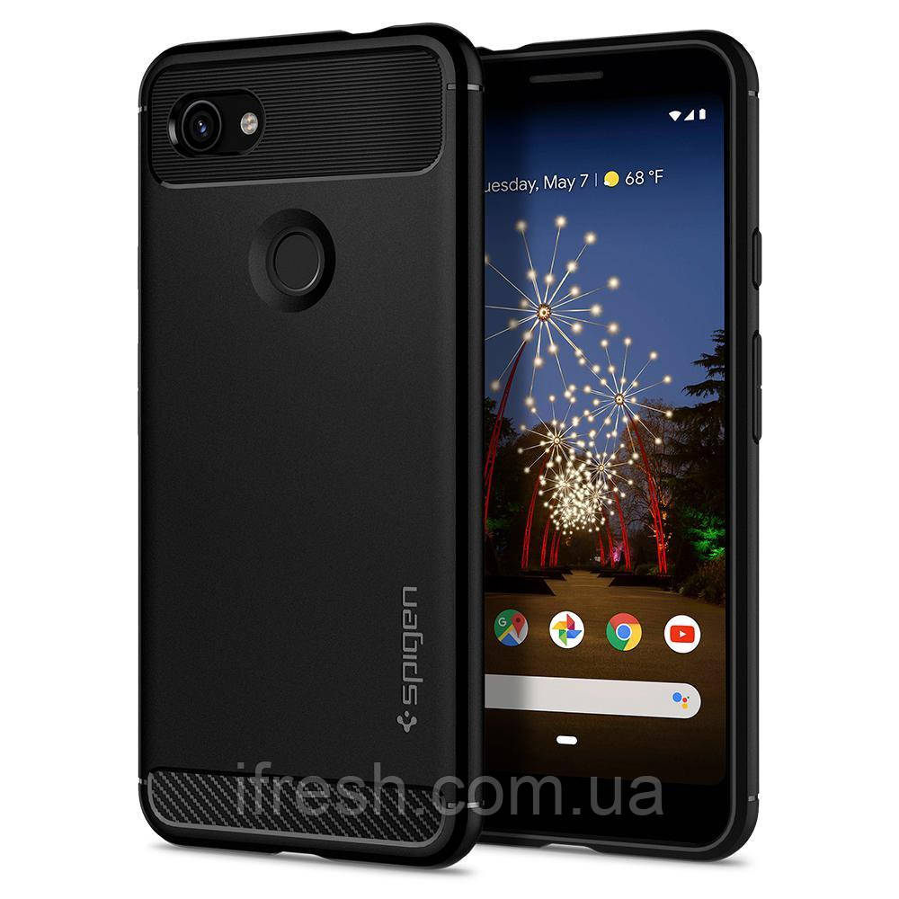 Чохол Spigen для Google Pixel 3a Rugged Armor, Black (F23CS25960), фото 1
