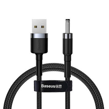 Кабель USB Baseus Cafule to DC 3.5mm 2A 1m, Gray+Black (CADKLF-G1)