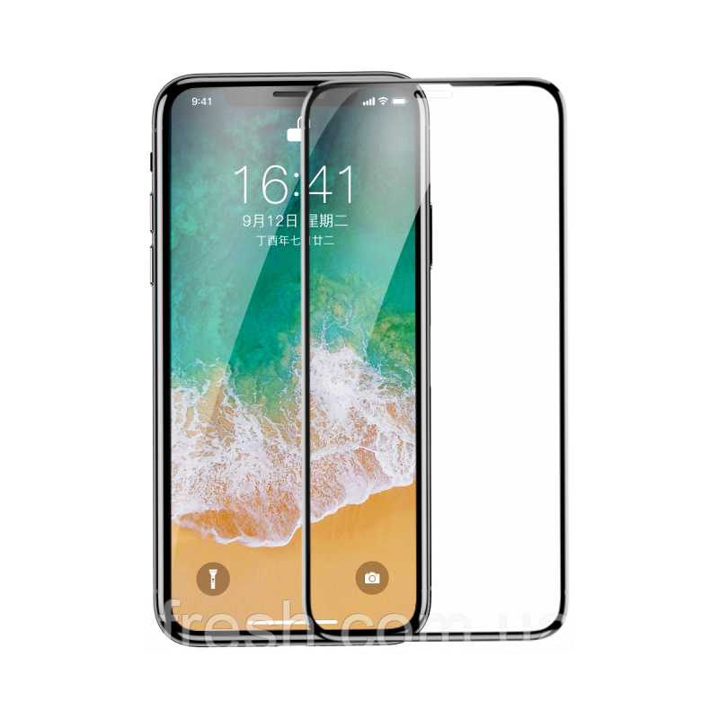 Захисне скло Baseus для iPhone 11 Pro Silk-screen (SGAPIPHX-KC01)