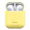 Чехол Baseus для AirPods 2/1 series - Super Thin Silica Gel, Yellow (WIAPPOD-BZ0Y), фото 2