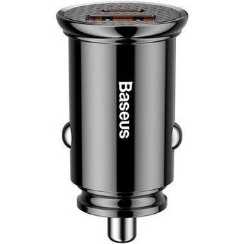 АЗУ Baseus Circular Plastic USB 3.0 + Type-C 30W, Black (CCALL-YS01)