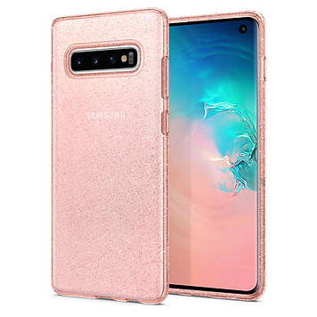 Чохол Spigen для Samsung Galaxy S10 Liquid Crystal Glitter, Rose Quartz (605CS25798)