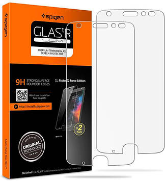 Захисне скло Spigen для Moto Z2 Force Edition, 0.33 mm (2шт) (M15GL22338)